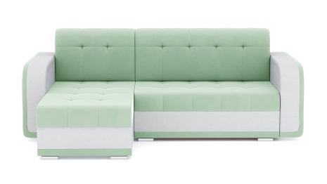 Диван-кровать угловой Генри еврокнижка, велюр+кож.зам