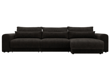 Диван угловой Лига-056 НПБ Лонг угол универсальный, велюр BRUT