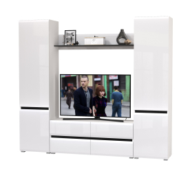 Сидней тумба для ТВ с полочкой и двумя шкафами с дверками