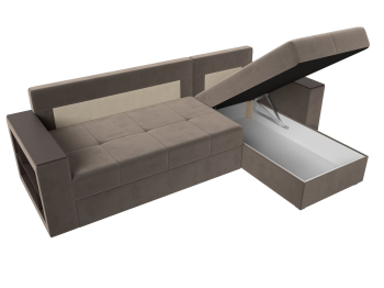 Диван угловой Дубай Лайт, велюр, правый угол