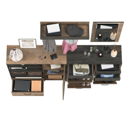 Набор мебели в прихожую с зеркалом и вешалкой Трувор № 167