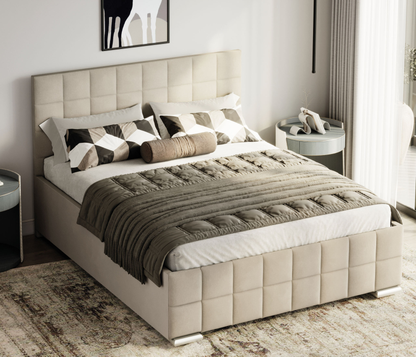 Мягкая кровать, Кровать 1,4 Пассаж 2, велюр