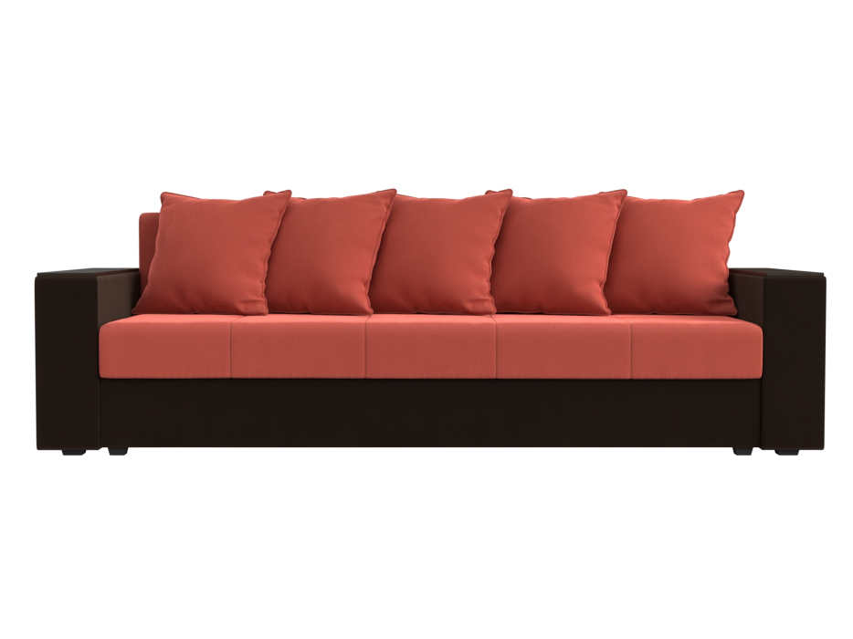 Диваны кровати со спальным местом, Диван прямой Дубай Лайт полки слева, микровельвет