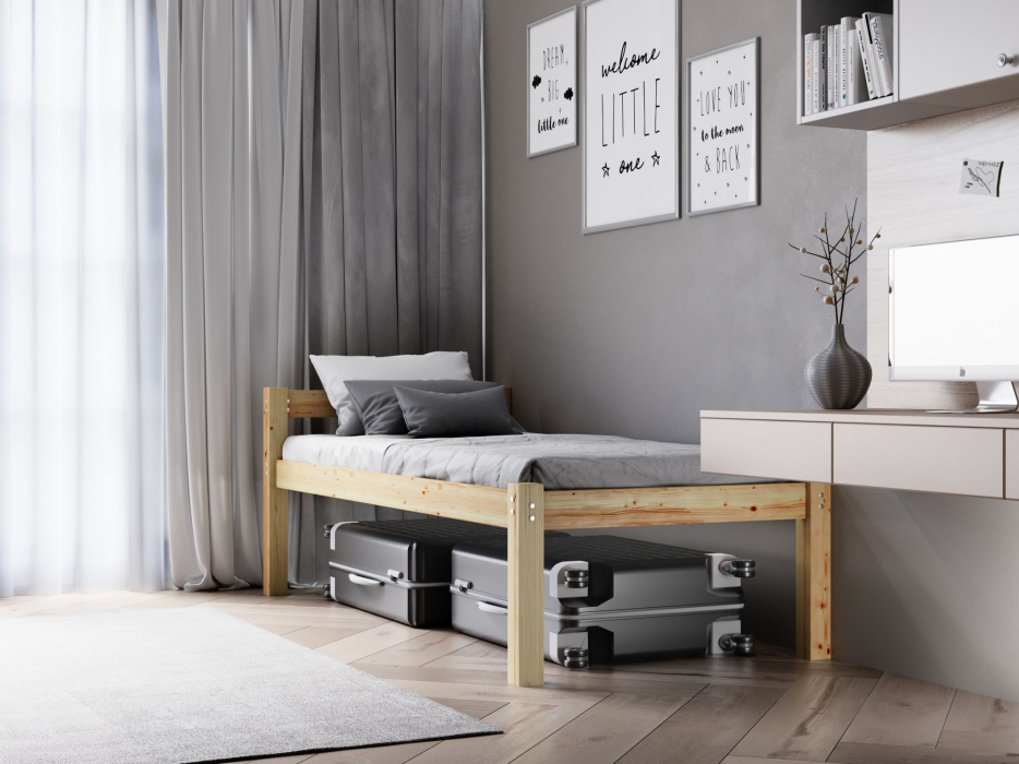 Кровати из массива, Высокая кровать Тосно 80х200