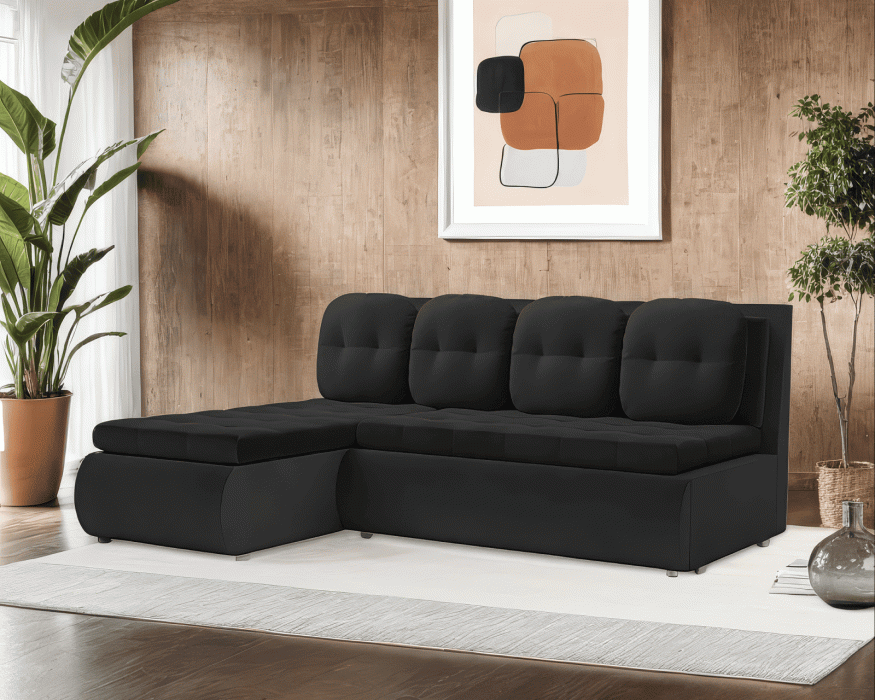 Диваны угловые в гостиную, Диван угловой Кормак (Велюр)