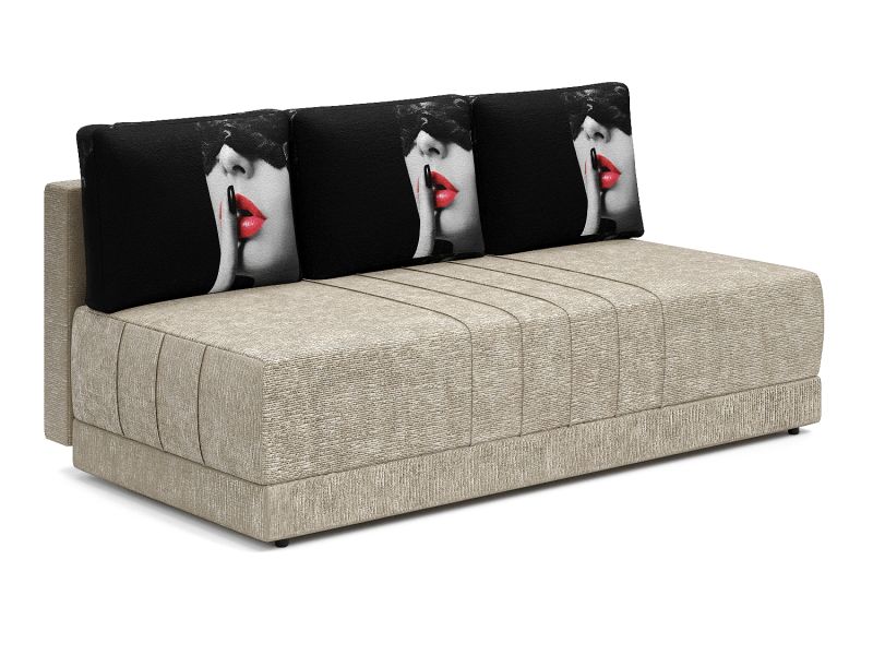 Диваны прямые, Диван-кровать Страйк, еврокнижка, велюр