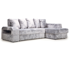 Диваны угловые в гостиную, Угловой диван Марго 1 правый, велюр