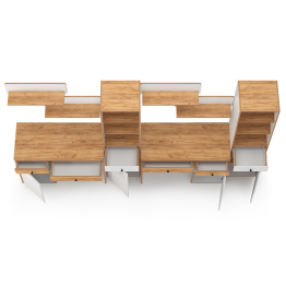 Мебель в детскую для двоих детей Вуди компоновка № 16