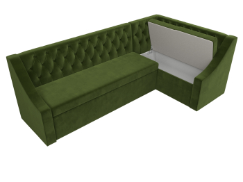 Кухонный угловой диван Мерлин правый угол микровельвет