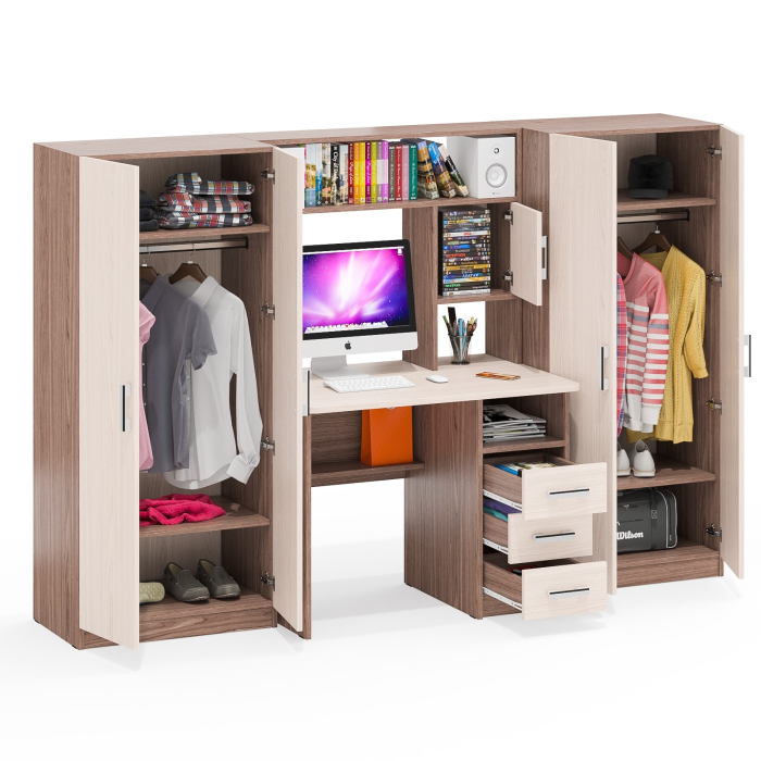Домашние кабинеты, Стол для компьютера и два шкафа СК-9