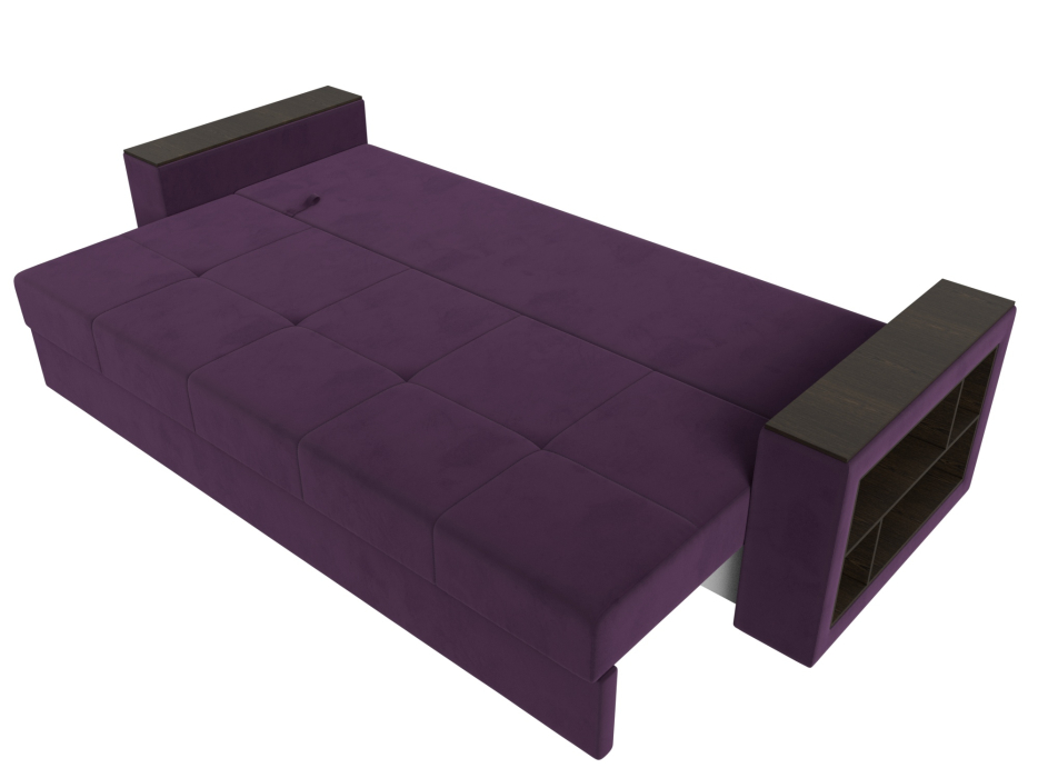 Диваны прямые, Диван прямой Дубай Лайт полки справа, велюр