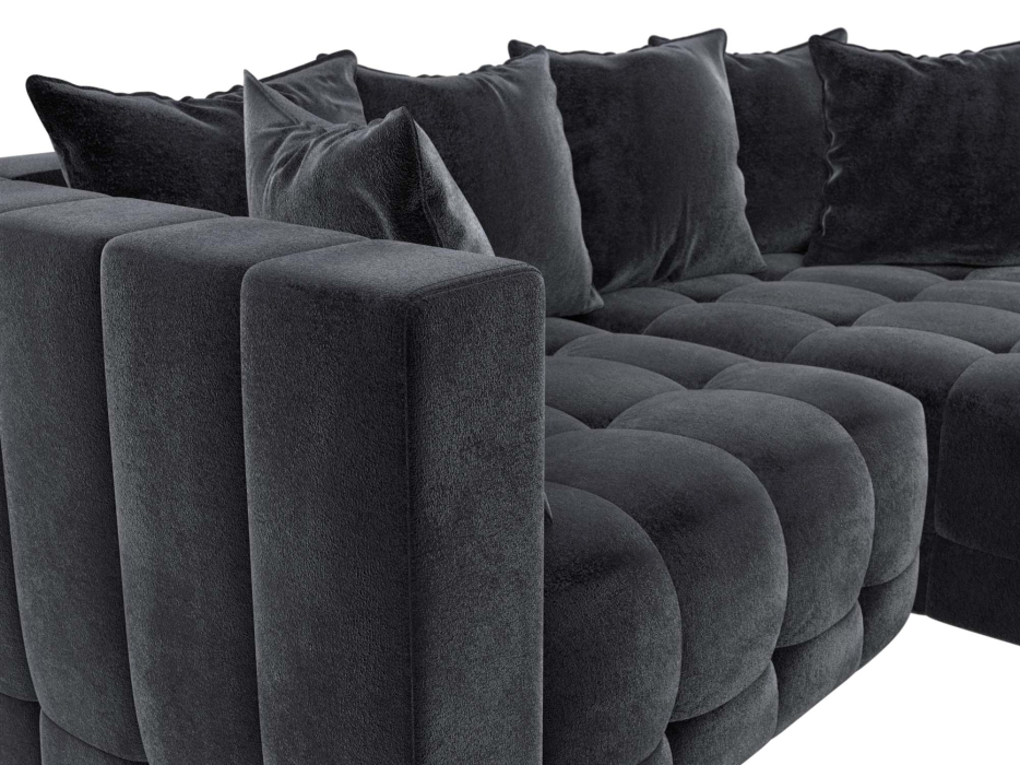 Диваны еврокнижки, Диван угловой Лига-052 НПБ угол универсальный, велюр TOWER