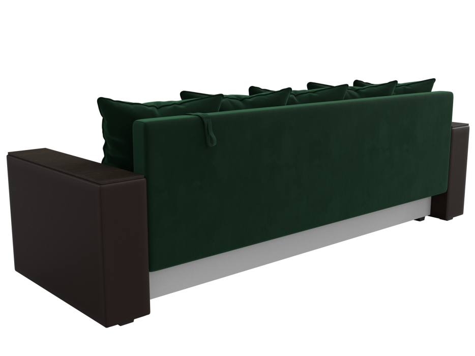 Диваны прямые, Диван прямой Дубай Лайт полки слева, велюр/экокожа