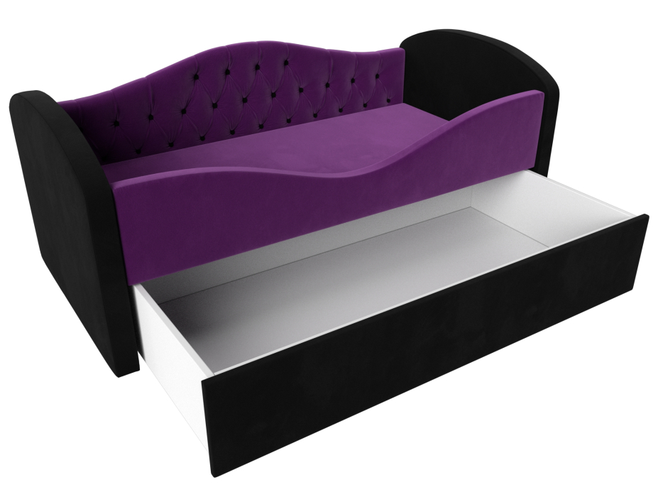 Кровати одноярусные, Детская кровать Сказка Люкс, микровельвет