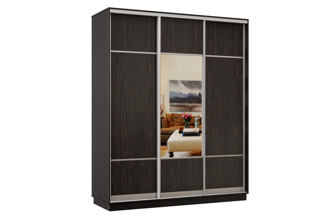 Шкафы-купе 3-х дверные, Шкаф-купе Премьер Лайт 27 (08;11;08) трехдверный