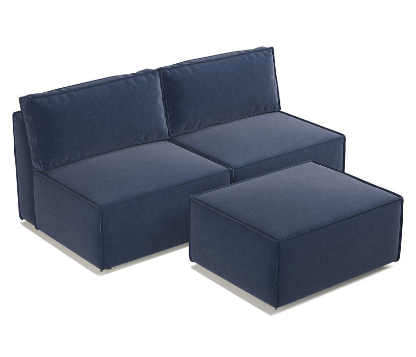 Диваны угловые в гостиную, Диван модульный Гамма 265х95х70 см, правый