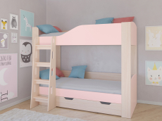 Детские кровати, Кровать двухъярусная Астра 2 Дуб молочный