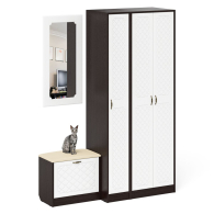 Прихожие, Шкаф с пеналом-500 и обувницей с сиденьем П-6 фрезеровка ромб