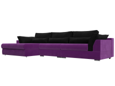 Диваны угловые в гостиную, Угловой диван Пекин Long угол левый, НПБ, микровельвет