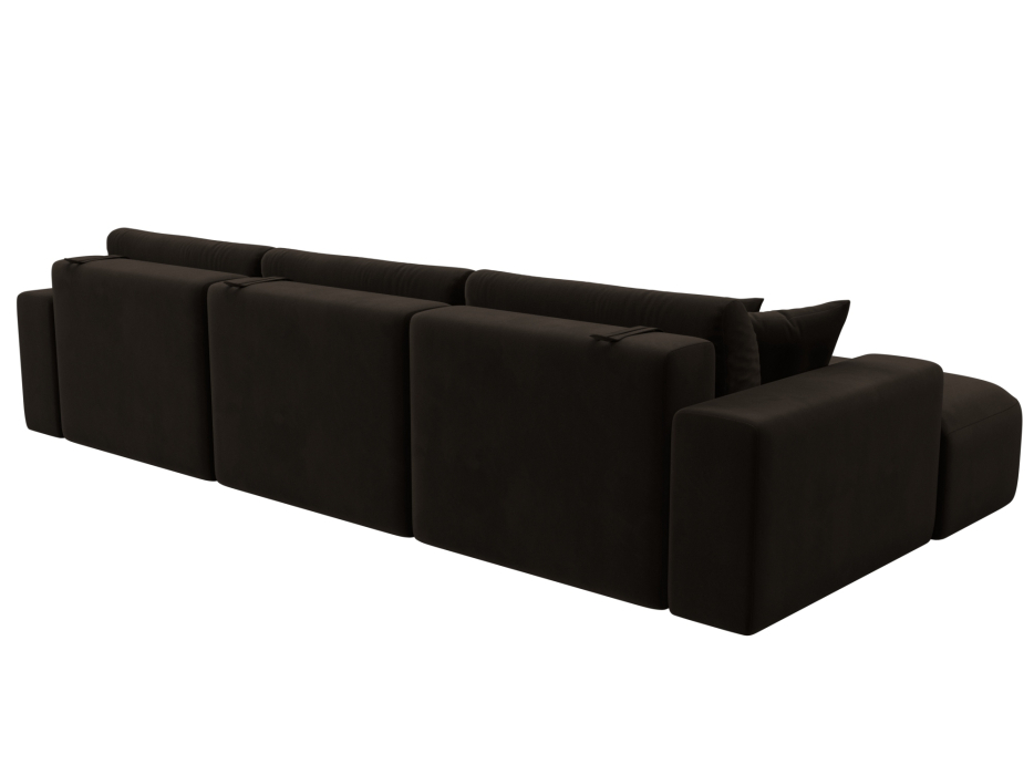 Диваны угловые в гостиную, Диван угловой Лига-036 Классик Лонг левый угол, микровельвет