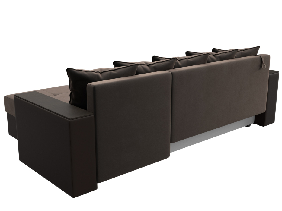 Диваны угловые в гостиную, Диван угловой Дубай Лайт угол универсальный, велюр/экокожа