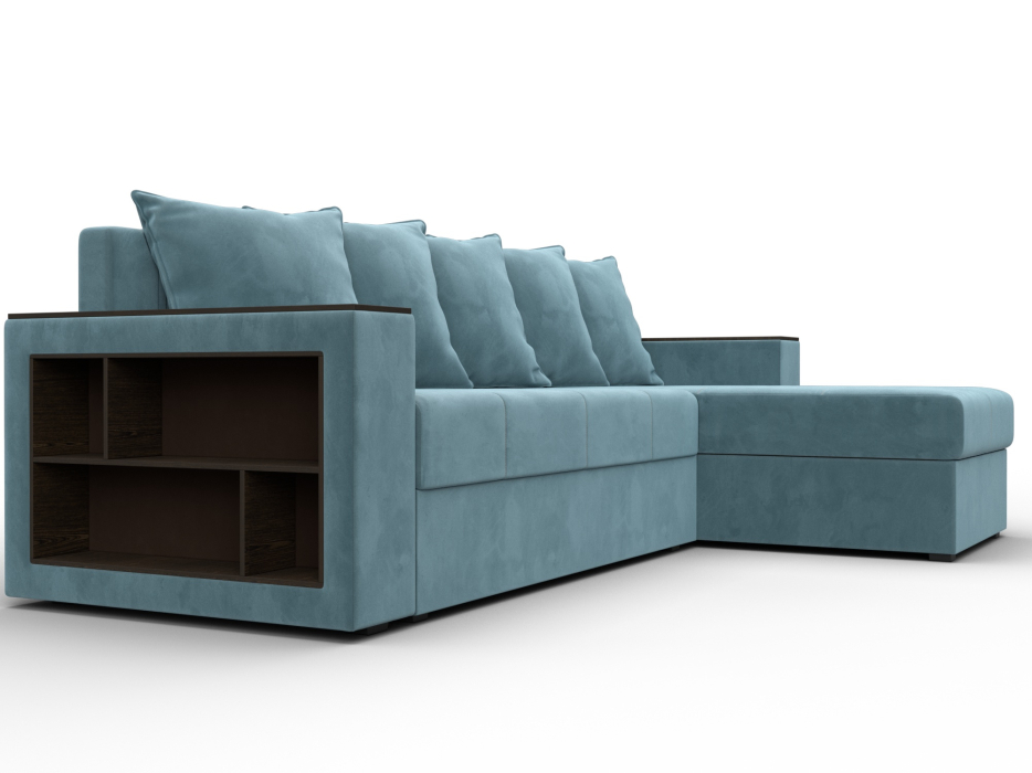 Диваны угловые в гостиную, Диван угловой Дубай Лайт угол универсальный, велюр