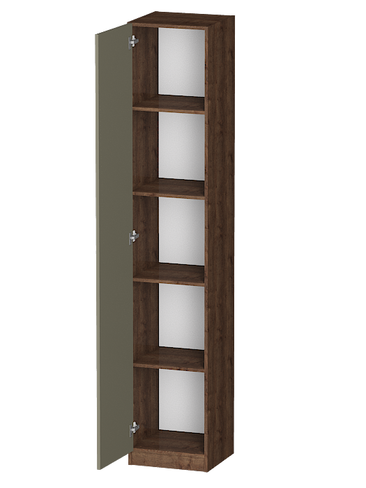 Шкафы одностворчатые, Распашной шкаф Лайф с полками 40*40*215 Дуб экспресив