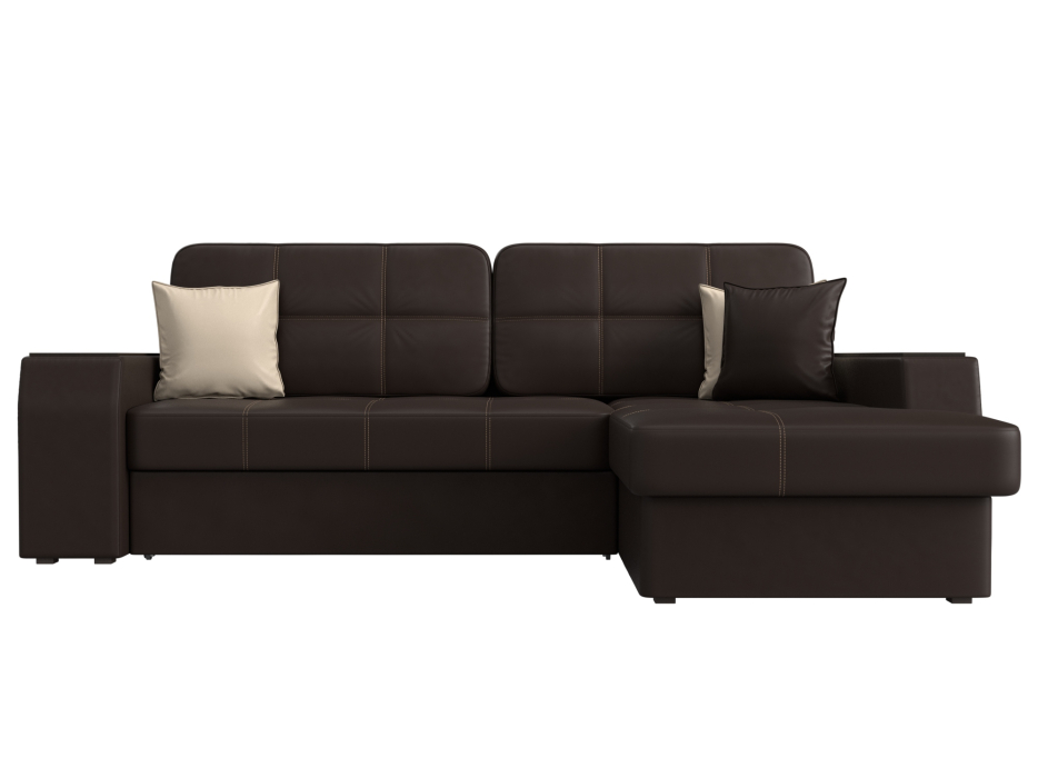 Диваны угловые в гостиную, Угловой диван Брюссель правый угол, экокожа