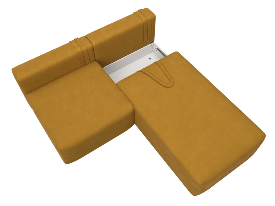 Диваны угловые в гостиную, Диван угловой модульный Лига-060 НПБ угол универсальный, велюр BRUT