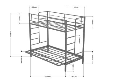 Двухъярусная кровать-диван Дакар 1 ящики Венге