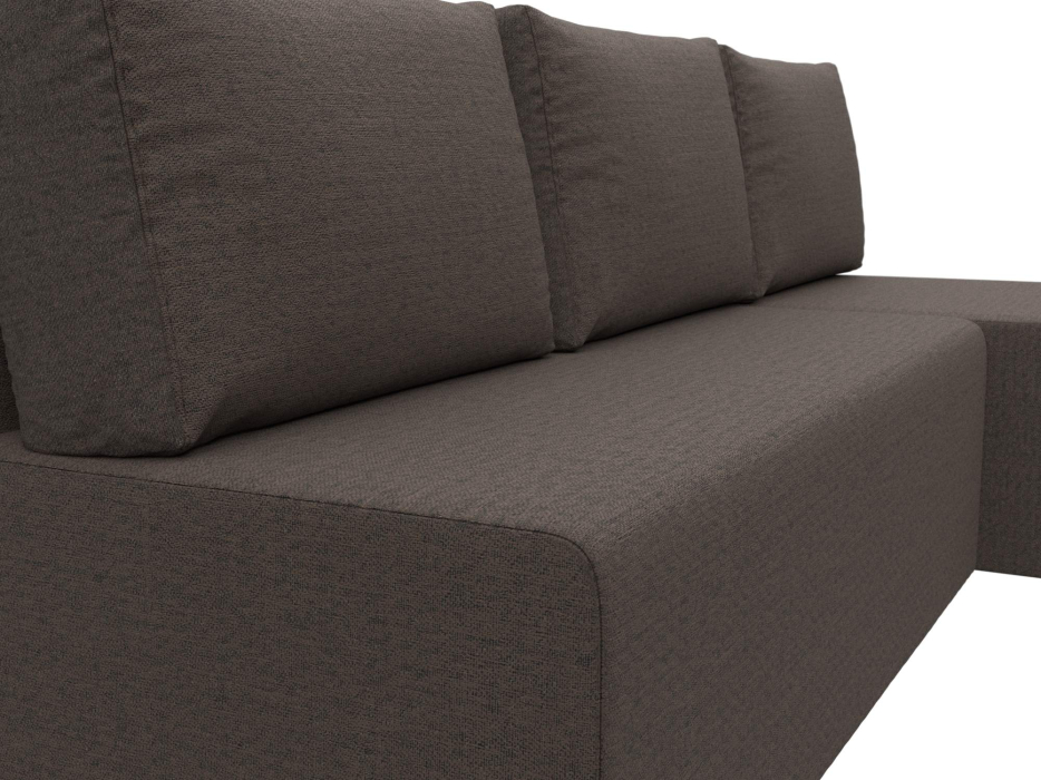 Диваны угловые в гостиную, Диван угловой Поло правый угол, рогожка Амур