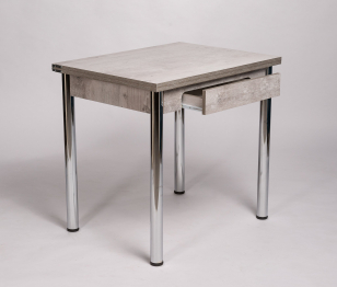 Стол обеденный раскладной с ящиком 80 Хром