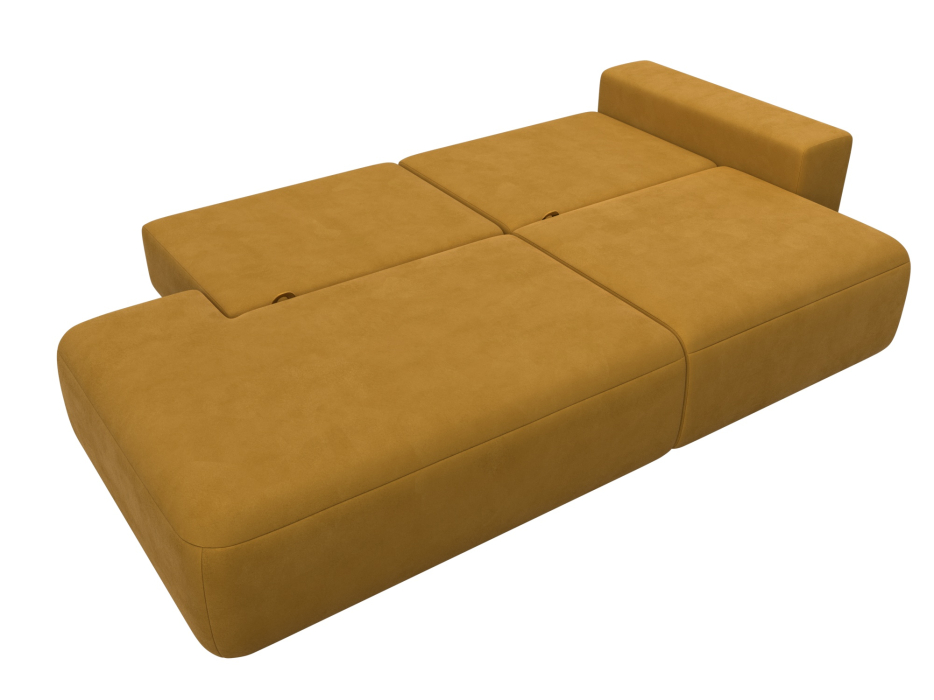 Диваны еврокнижки, Диван прямой Лига-036 НПБ Модерн подлокотник справа, велюр BRUT