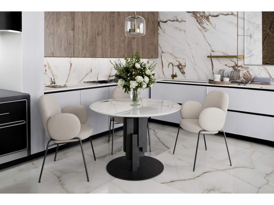 Стулья, Стул на металлокаркасе Kalipso white / black