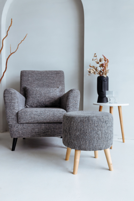 Пуф в прихожую, Пуф Лаки, рогожка