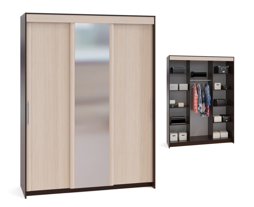 Шкафы-купе, Шкаф-купе Контур ШР-186.31 с зеркалом