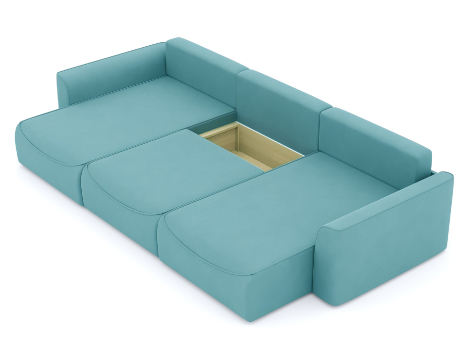 Диваны угловые в гостиную, Диван-кровать П-образный Рафаэль еврокнижка НПБ, велюр