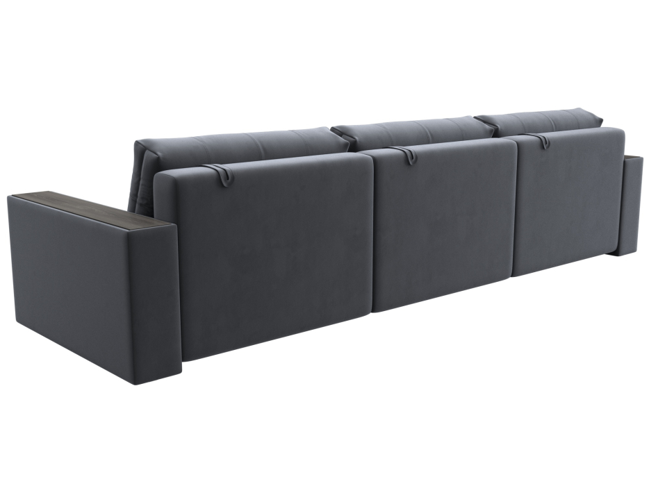 Дизайнерские диваны для гостиной, Диван прямой с декором Лига-049 НПБ Лонг, велюр SEVEN