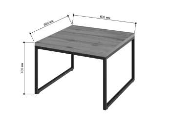 Столик журнальный Айсберг Лофт 01 Белый