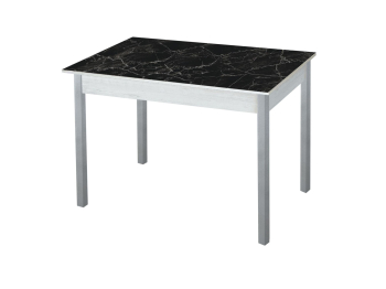 Альфа стол обеденный фотопечать опора квадро серебристый металлик 