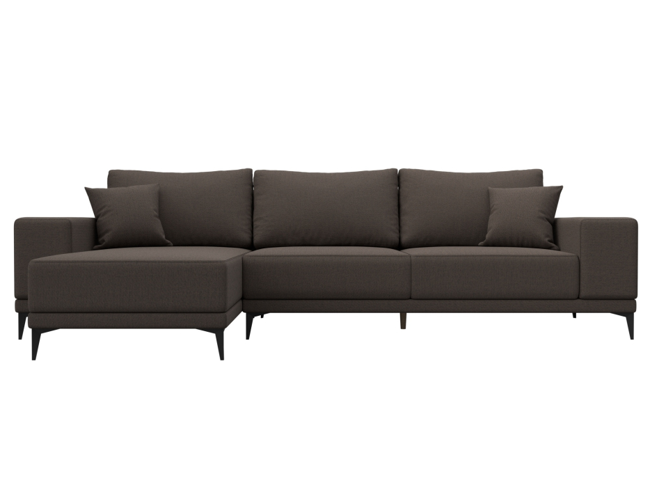 Диваны угловые в гостиную, Диван угловой Льюес левый, рогожка Амур