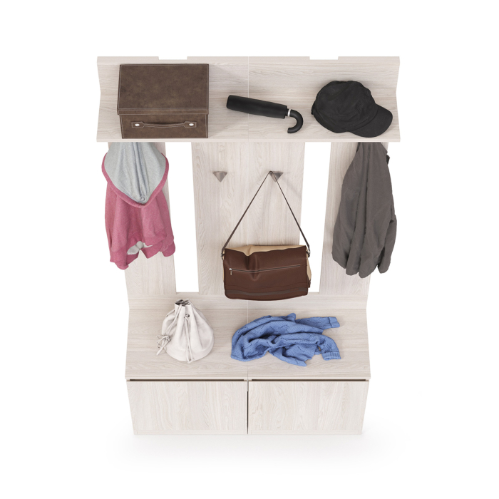 Прихожая, Тумбы с вешалками для верхней одежды Ника