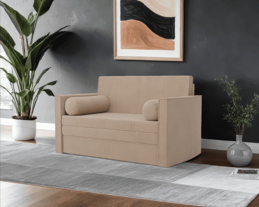 Диваны выкатные, Диван прямой выкатной Санта №2 (Велюр)