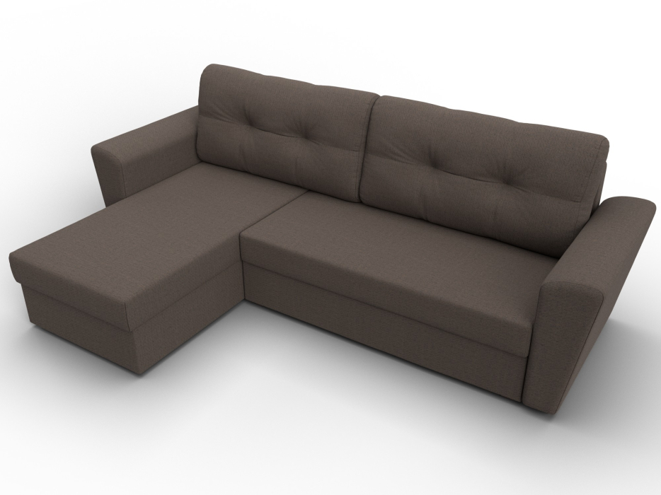 Диваны угловые в гостиную, Угловой диван Амстердам Лайт левый угол, рогожка Амур