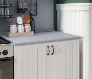 Кухонный гарнитур Регина 1,8м (Прованс) Сандал Белый со столом под духовку