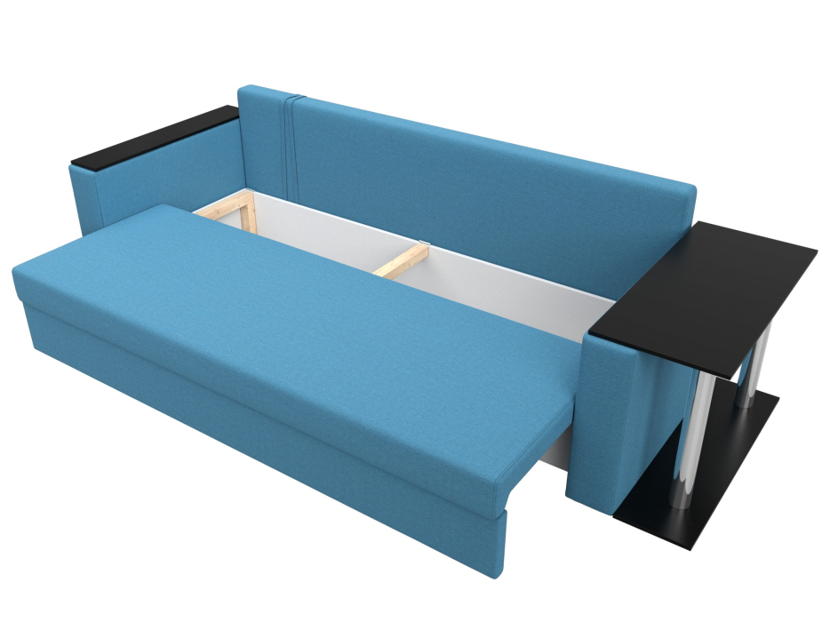 Диваны еврокнижки, Диван прямой Атланта со столом справа, рогожка Амур