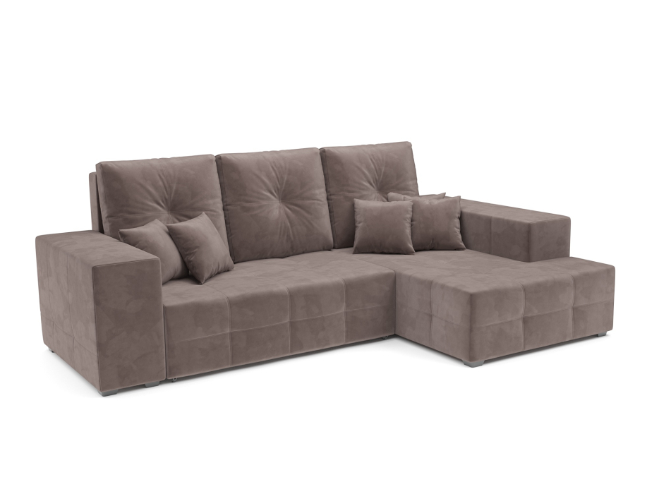 Диваны угловые в гостиную, Диван угловой Монреаль Правый угол (Велюр)