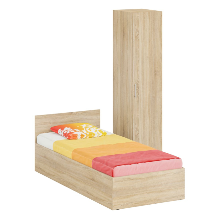 Спальные гарнитуры, Кровать односпальная 900 с пеналом Стандарт