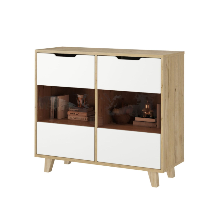 Комоды, Комод со стеклом Аскис КМ-3