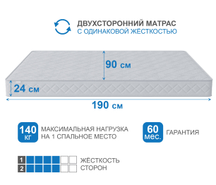 Матрас Премиум-Ориент в скрутке 900х1900